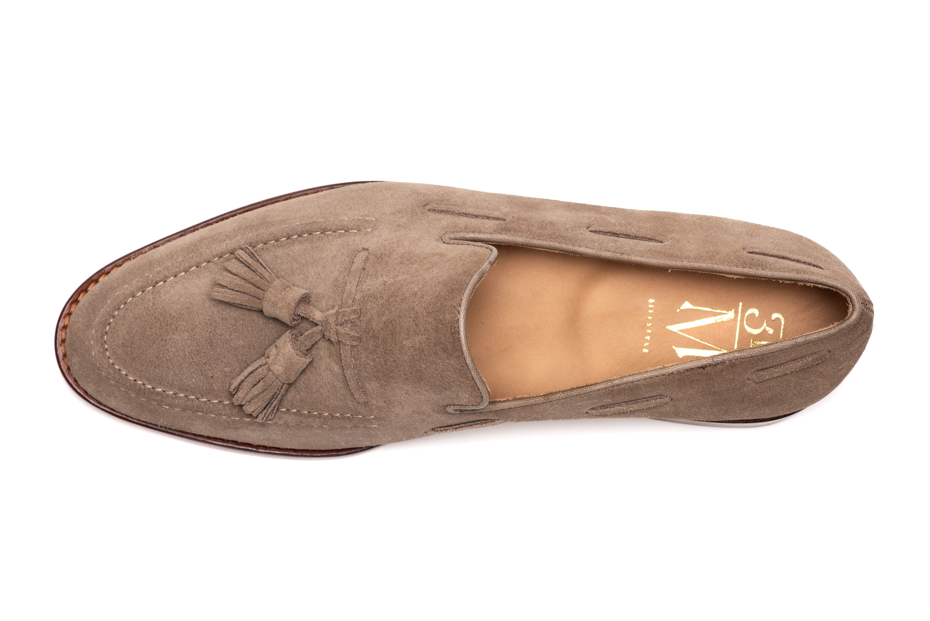 Peserico Men\'s Beige Suede Tassel Loafers size 42 Berwick Belgian Tassel Loafer - Beige Suede – Mehra main image 2
