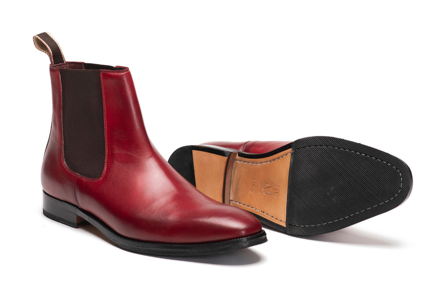 Chisel Toe Chelsea Boot - Dark Oxblood