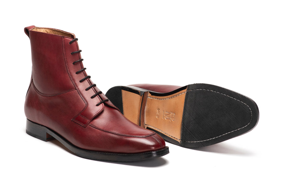 Apron Derby Boot - Dark Oxblood