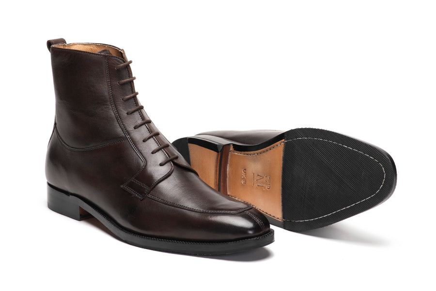 Apron Derby Boot - Dark Brown