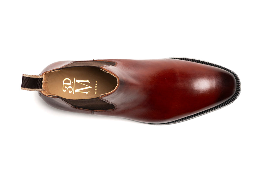 Chisel Toe Chelsea Boot - Dark Cognac
