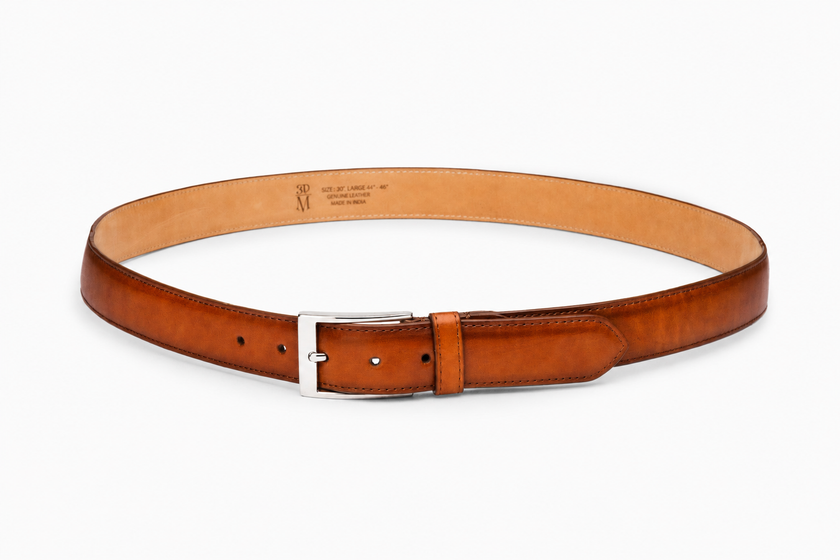 Flat Belt- Tan Patina