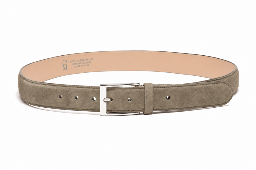 Flat Belt - Taupe Suede