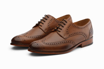 Wingtip Brogue Derby - Tan