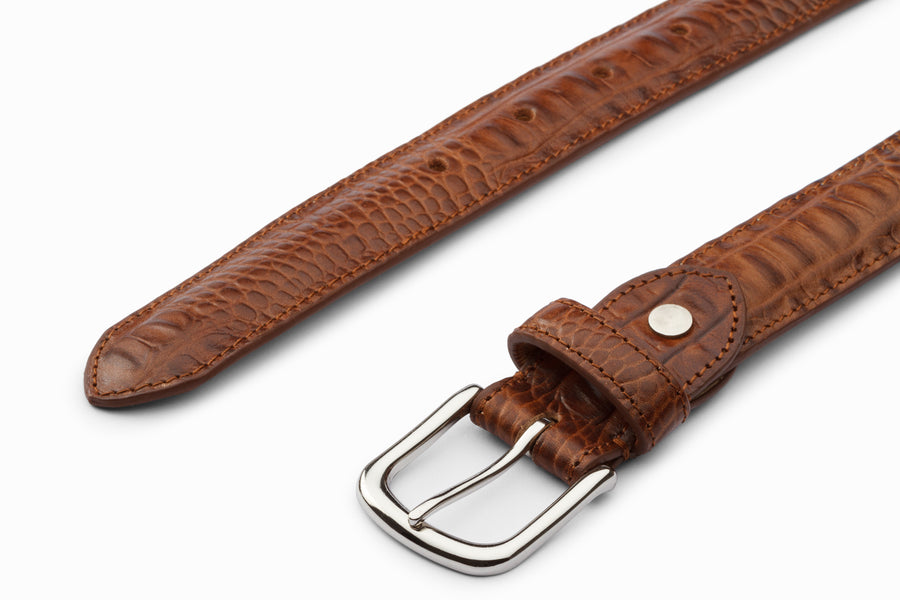 Profile Belt- Croc Brown (Small Only)