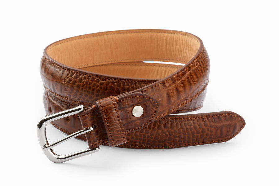 Profile Belt- Croc Brown