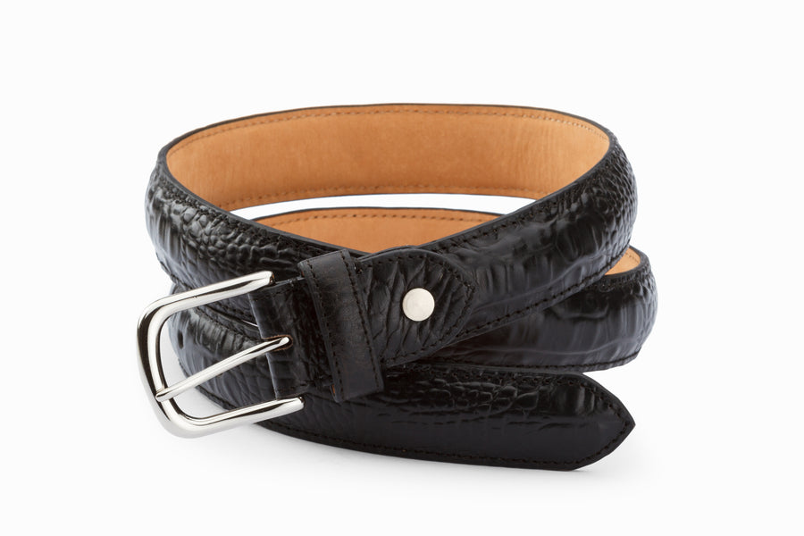 Profile Belt- Croc Black (Small Only)