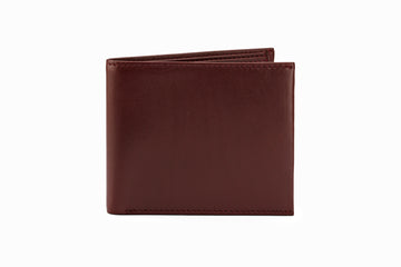 Slim Leather Wallet - Burgundy