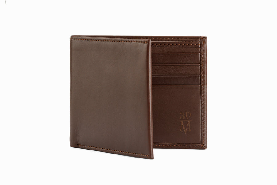 Slim Leather Wallet - Dark Brown