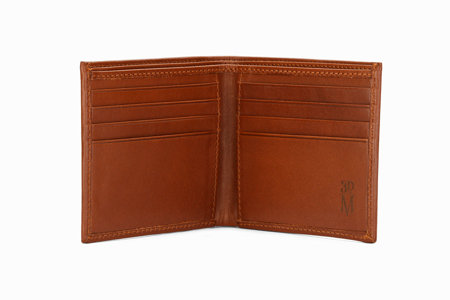 Slim Leather Wallet - Medium Brown