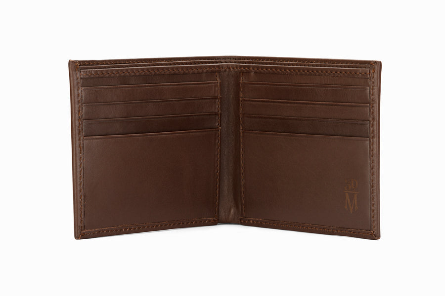 Slim Leather Wallet - Dark Brown