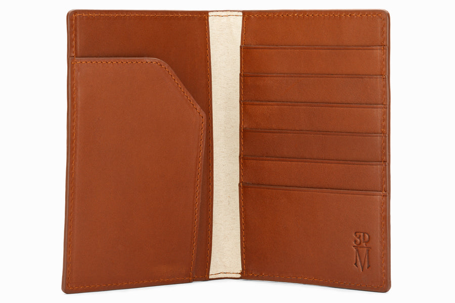 Passport Leather Wallet - Brown
