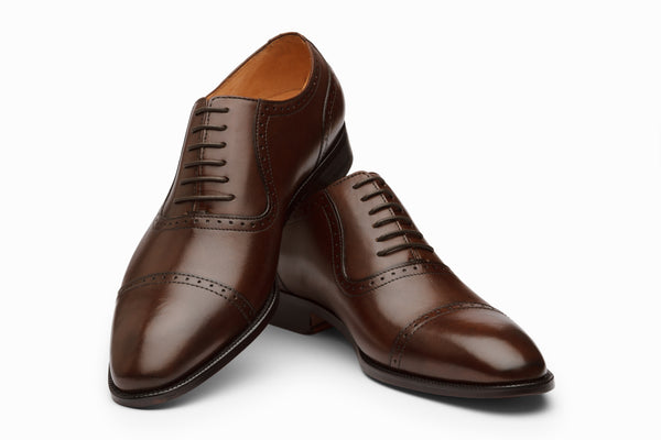 Buy Quarter Brogue Oxford - Dark Brown colour shoe for men online – 3DM ...