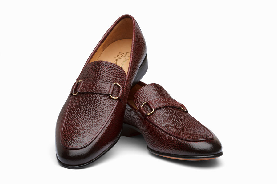 Lorenzo Leather Loafers- Burgundy Grain - MTO 5 Weeks