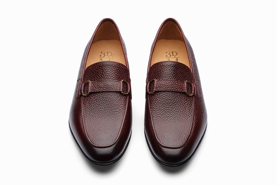 Lorenzo Leather Loafers- Burgundy Grain - MTO 5 Weeks
