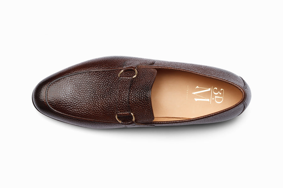Lorenzo Leather Loafers- Dark Brown Grain - MTO 5 Weeks
