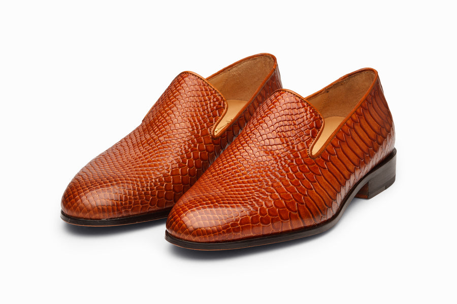 Venetian Loafer - Python Cognac