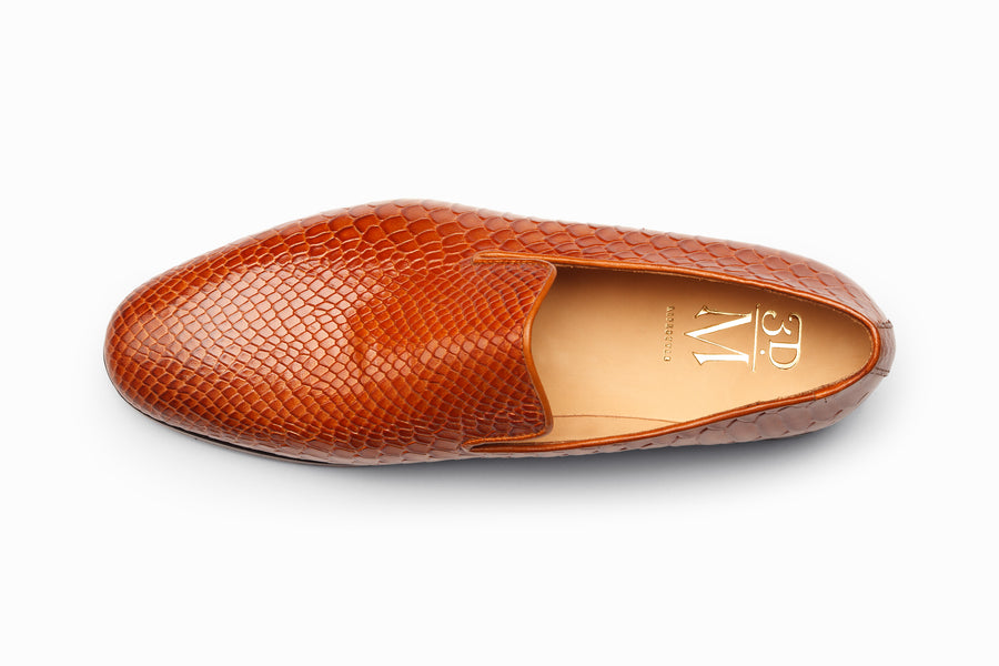 Venetian Loafer - Python Cognac Patina - MTO 5 Weeks