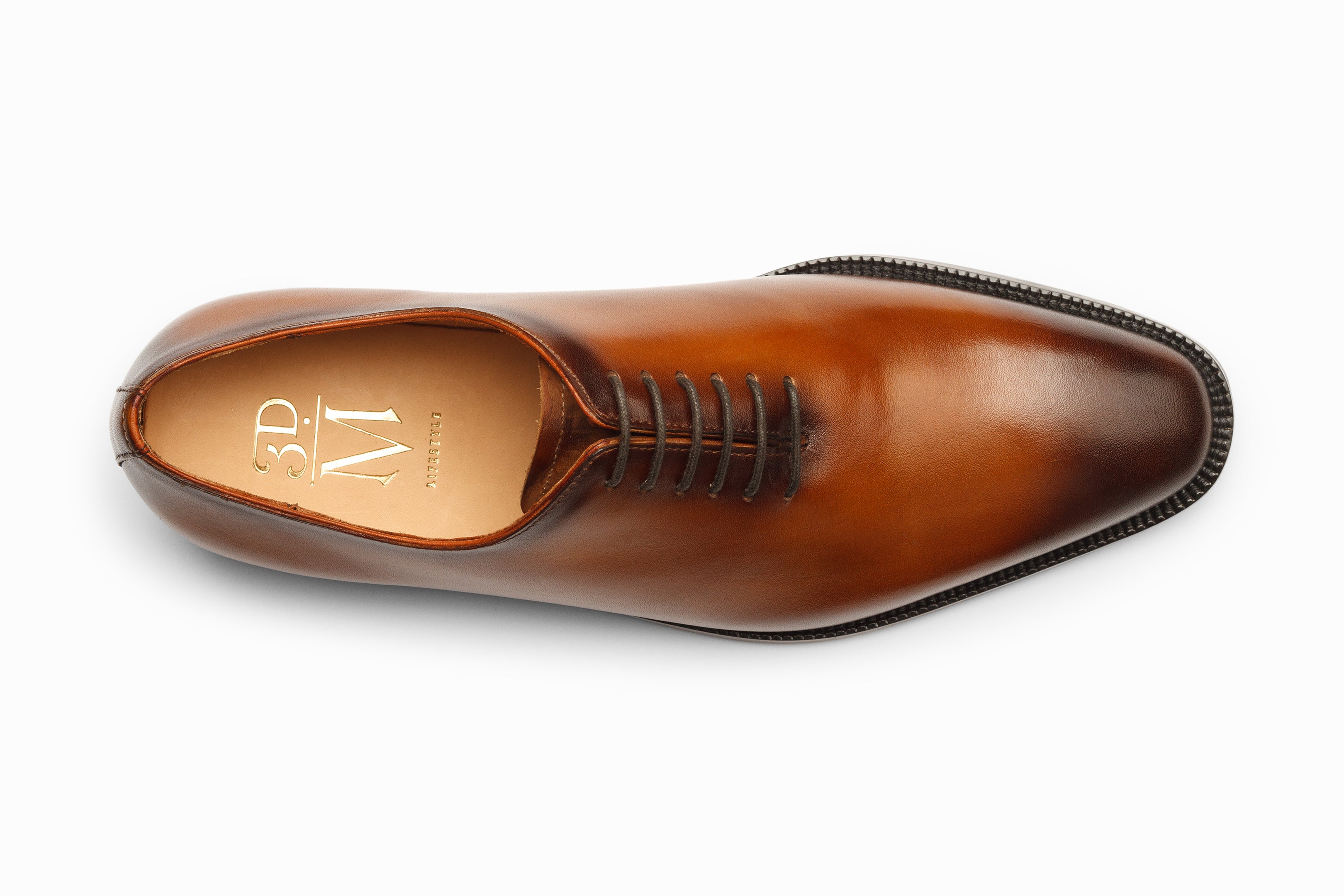 Men Centenario Brown Leather Wholecut Derby Oxfords 41 Men main image 4