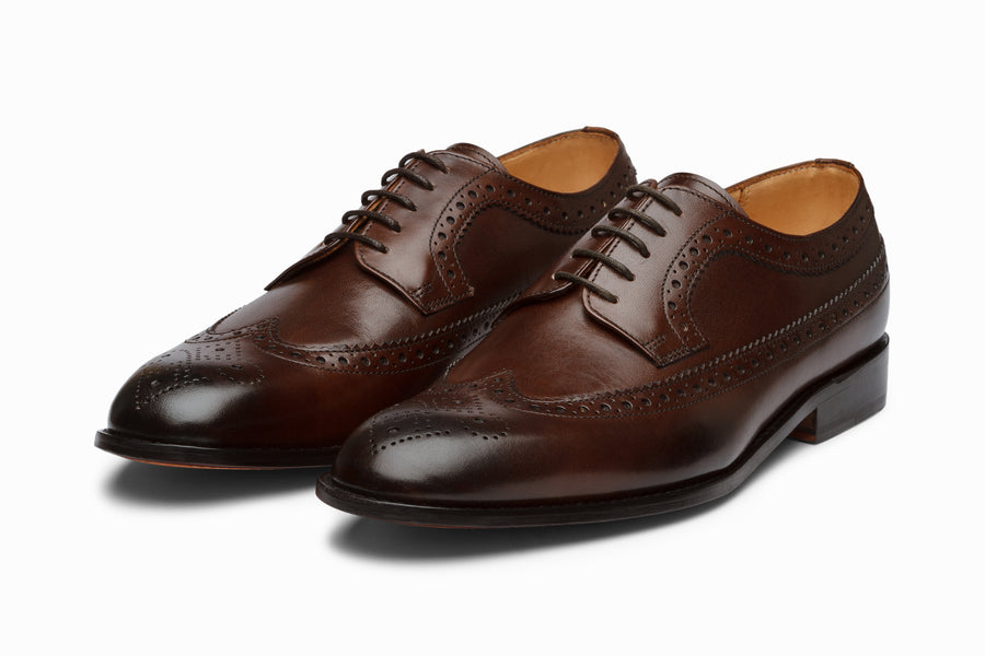 Longwing Brogue Derby - DARK BROWN