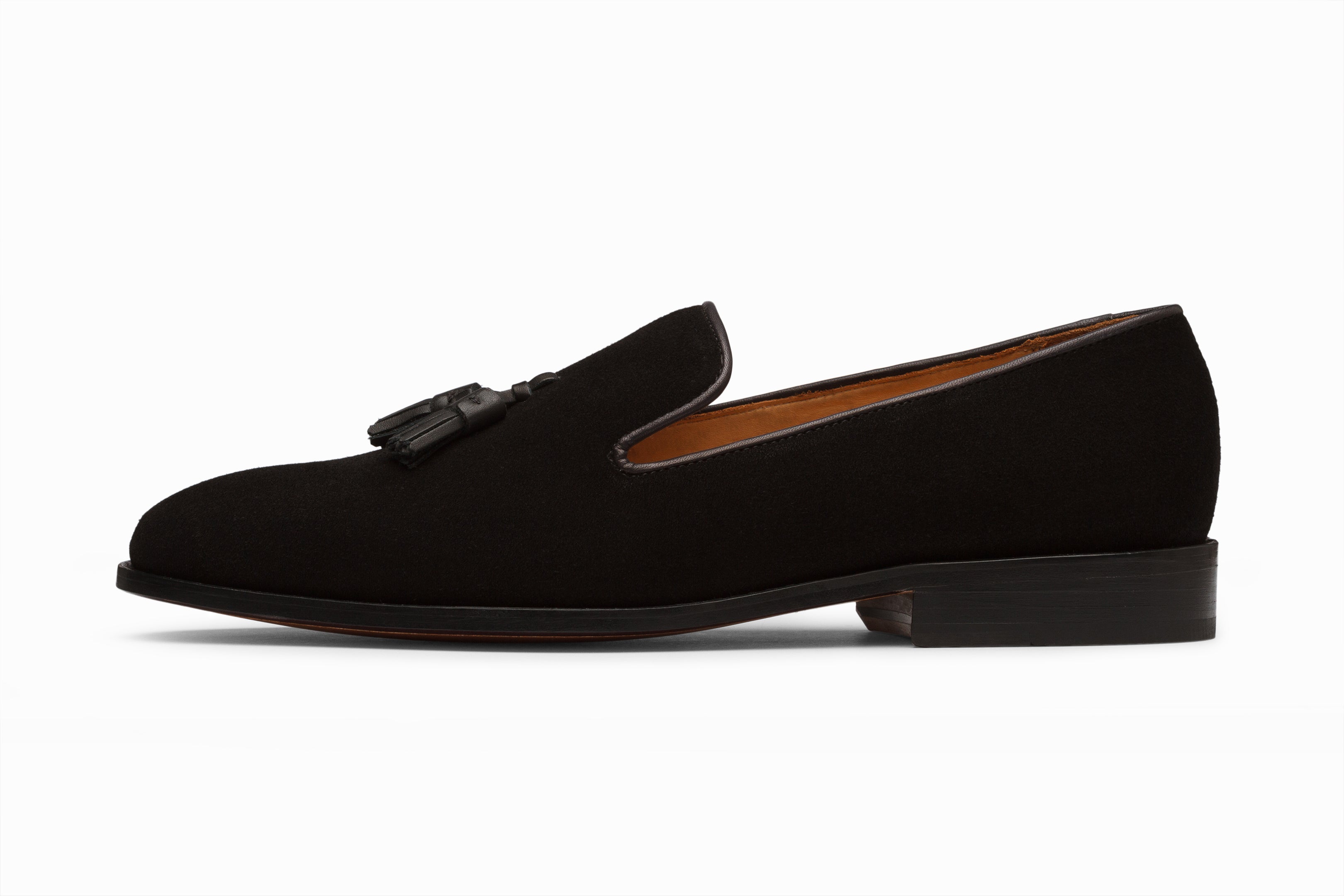 Tassel Loafers Black Suede (Classic) | Handcrafted