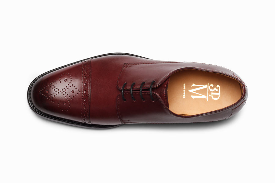Cap Toe Brogue Derby - BURGUNDY - MTO 5 Weeks