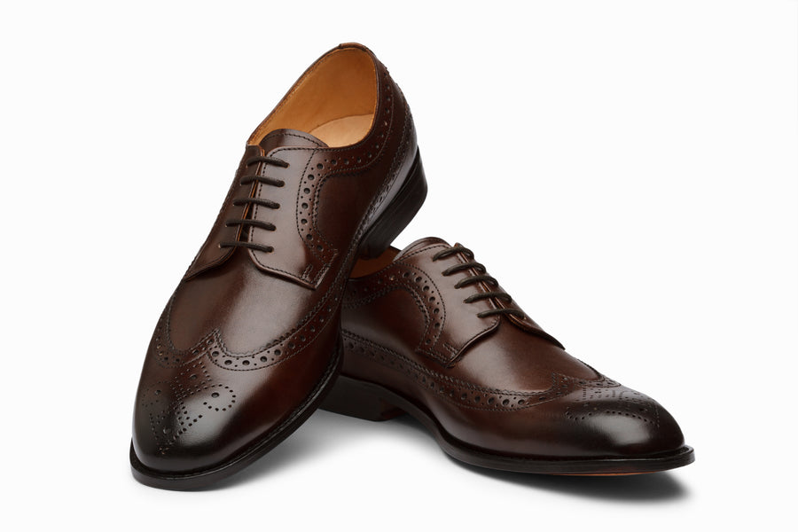 Longwing Brogue Derby - Dark Brown - MTO 5 Weeks