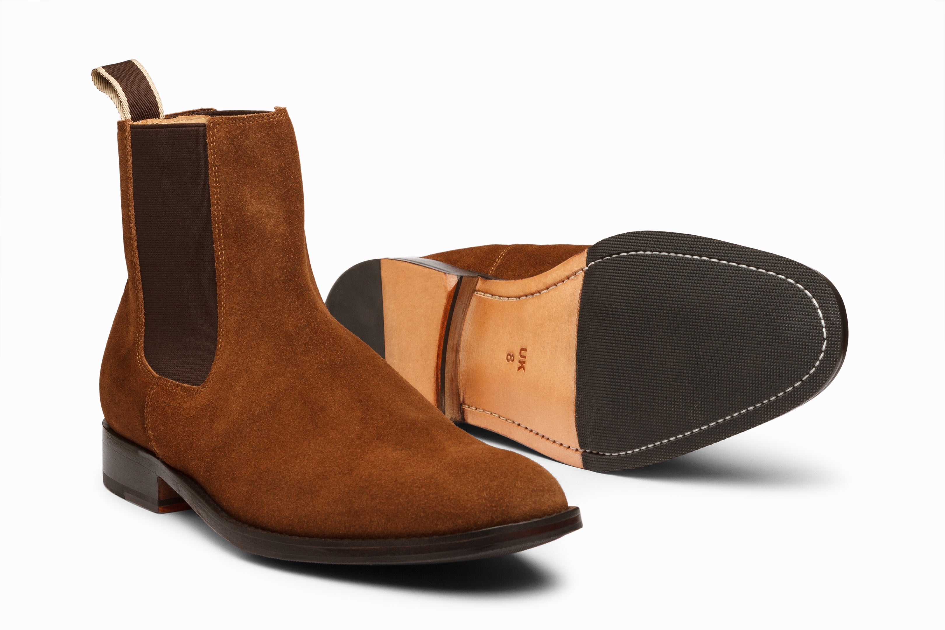 Chelsea Boot Cognac Suede | Handcrafted Men's Boot