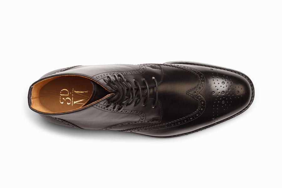 Wingtip Brogue Boot Black | Handcrafted Full-Grain Leather | 3DM 3DM Lifestyle Wingtip Brogue Boot Black | Handcrafted Full-Grain Leather | 3DM 3DM Lifestyle