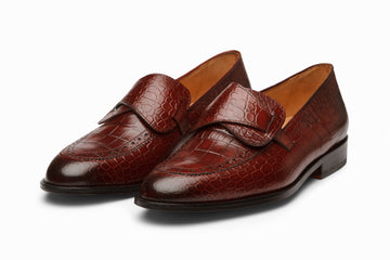 Butterfly Loafers - Crocodile Burgundy