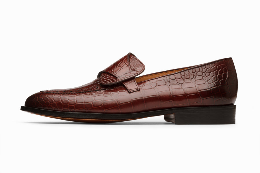 Butterfly Loafers - Crocodile Burgundy