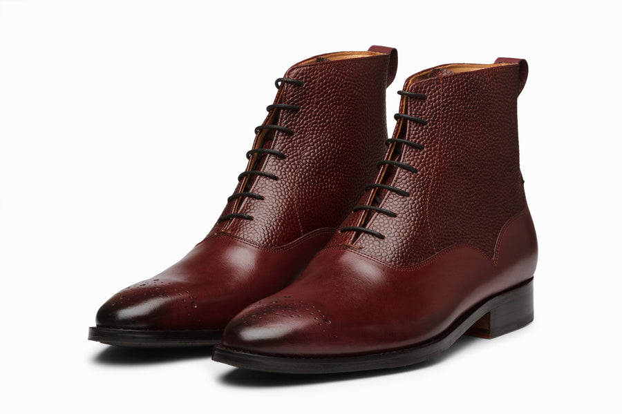 Balmoral Leather Boot - Burgundy