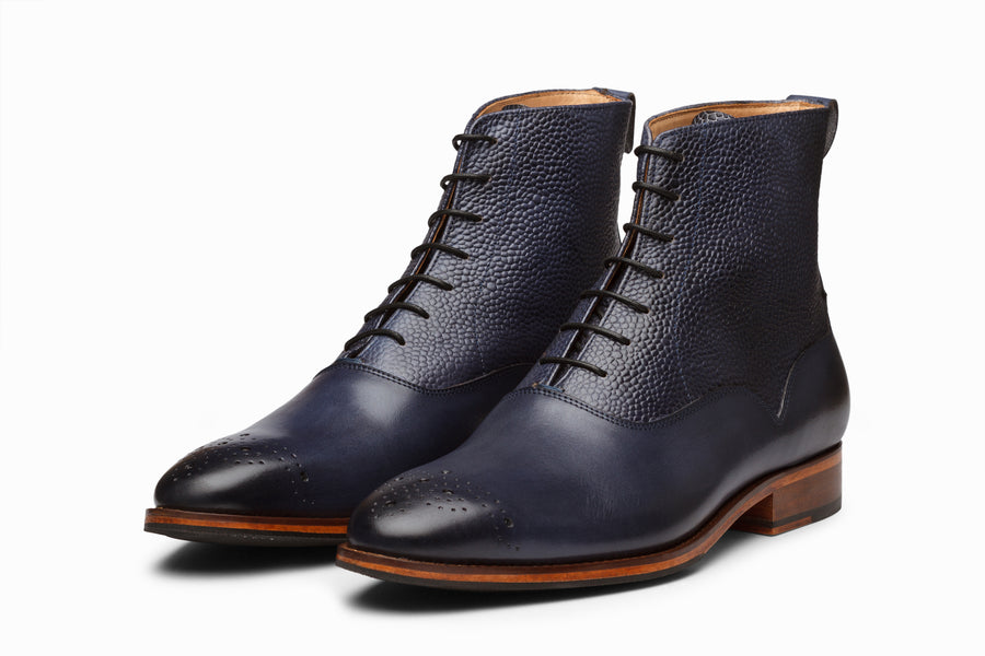 Balmoral Leather Boot - Blue