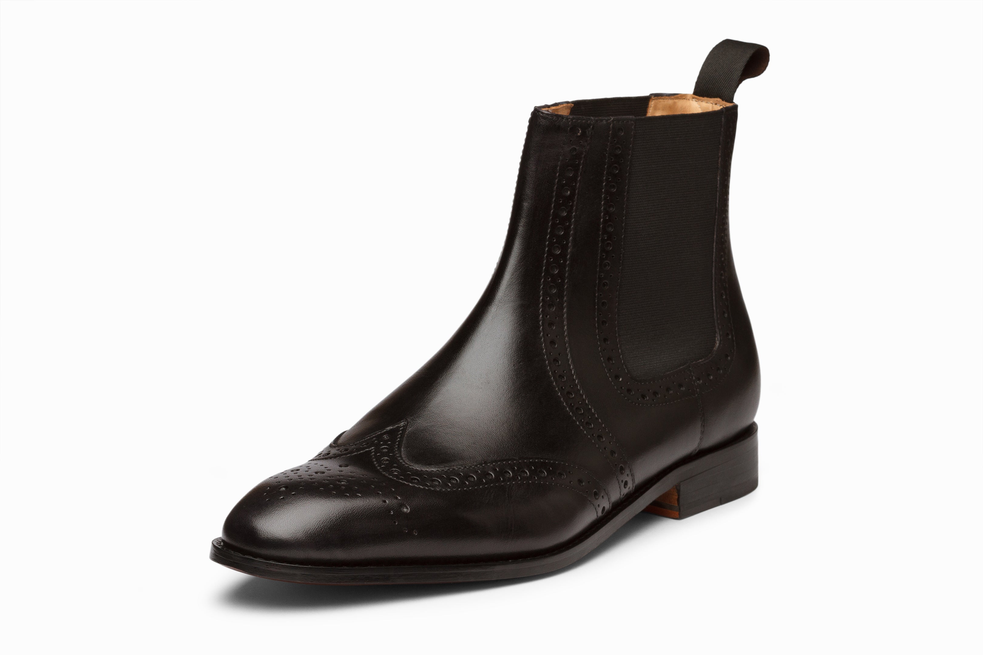 Wingtip Chelsea Brogue Boot Black | Handcrafted | 3DM Lifestyle