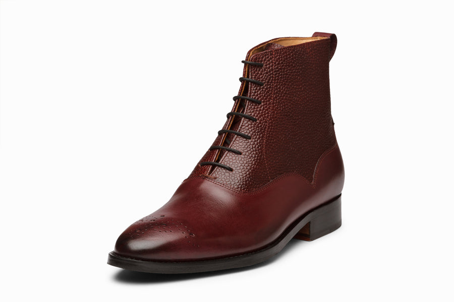 Balmoral Leather Boot - Burgundy - MTO 6 Weeks