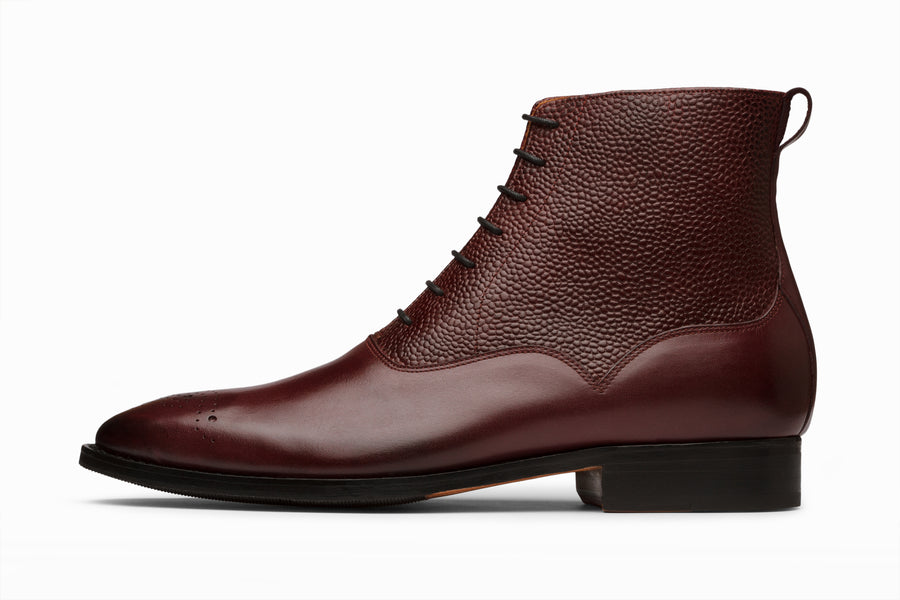 Balmoral Leather Boot - Burgundy - MTO 6 Weeks