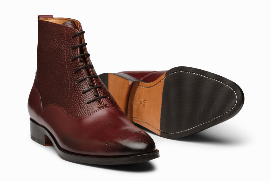 Balmoral Leather Boot - Burgundy - MTO 6 Weeks