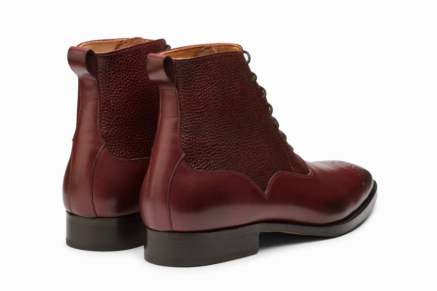 Balmoral Leather Boot - Burgundy - MTO 6 Weeks