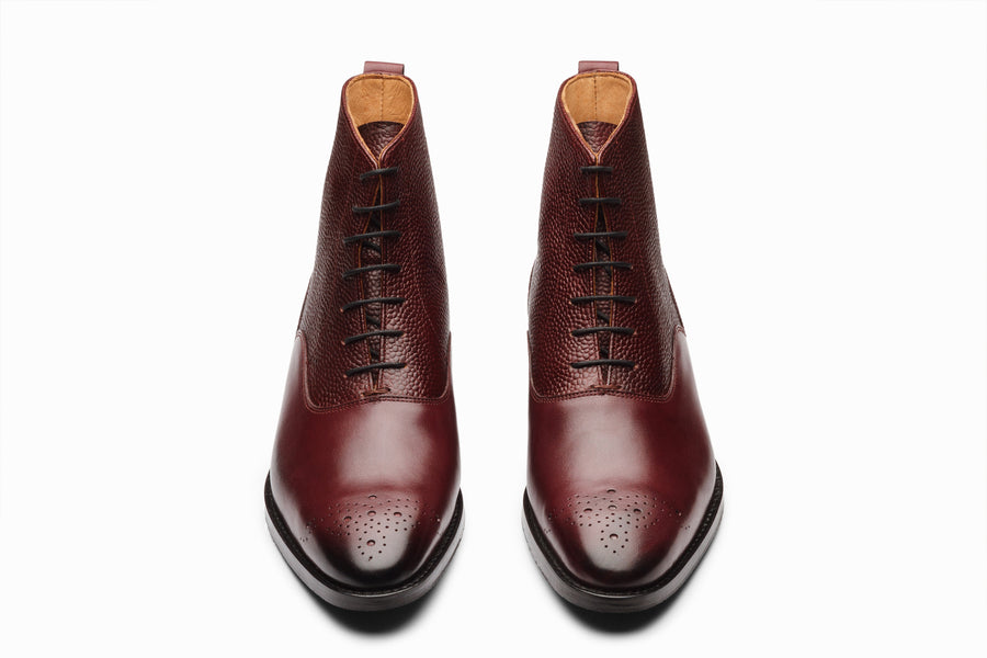 Balmoral Leather Boot - Burgundy - MTO 6 Weeks