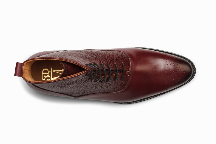 Balmoral Leather Boot - Burgundy - MTO 6 Weeks
