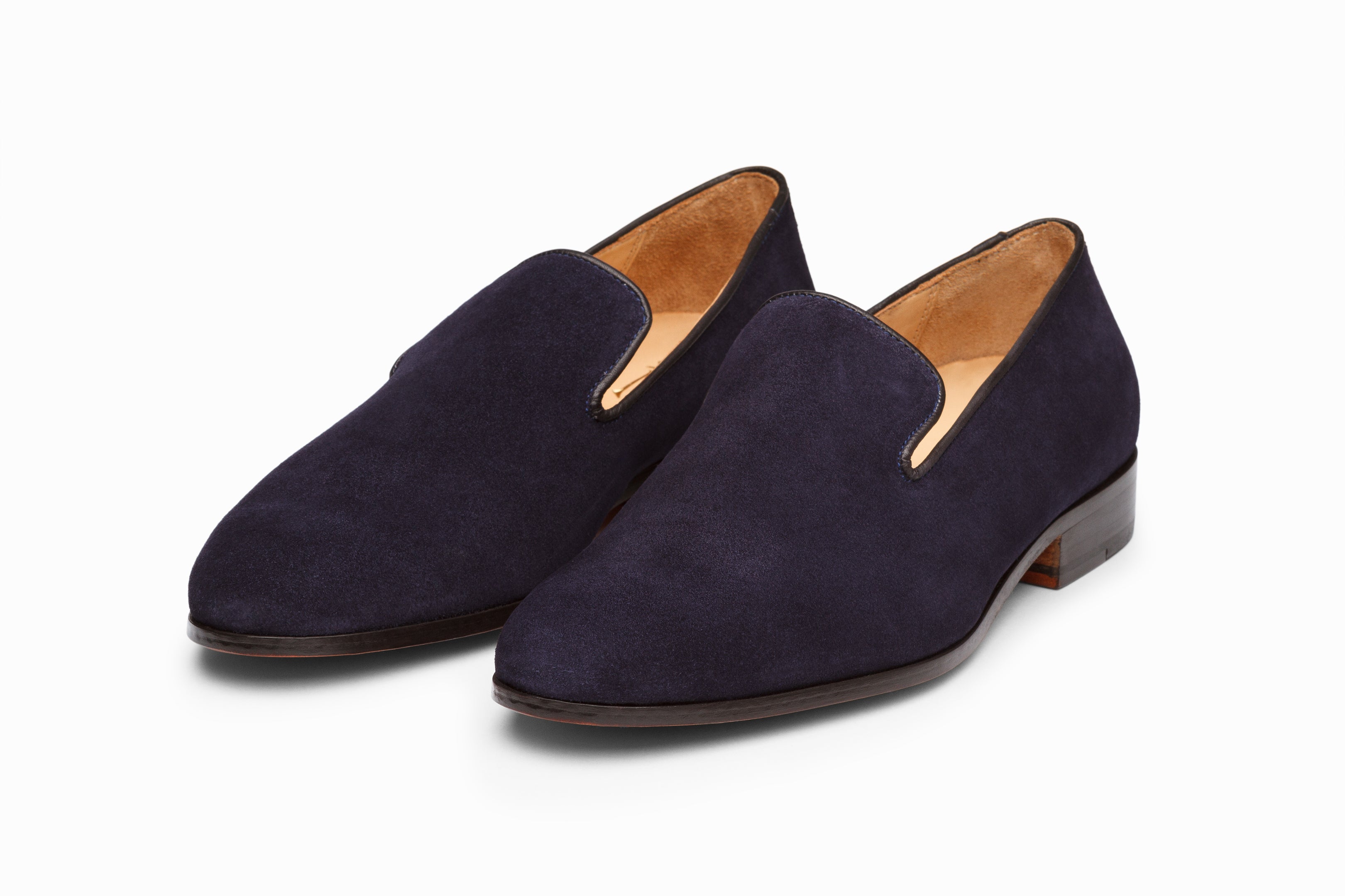 Men\'s Suede 3DMPenny Loafers in Navy- NWOT Soft Penny Loafers Navy Suede | 3DM Lifestyle main image 3