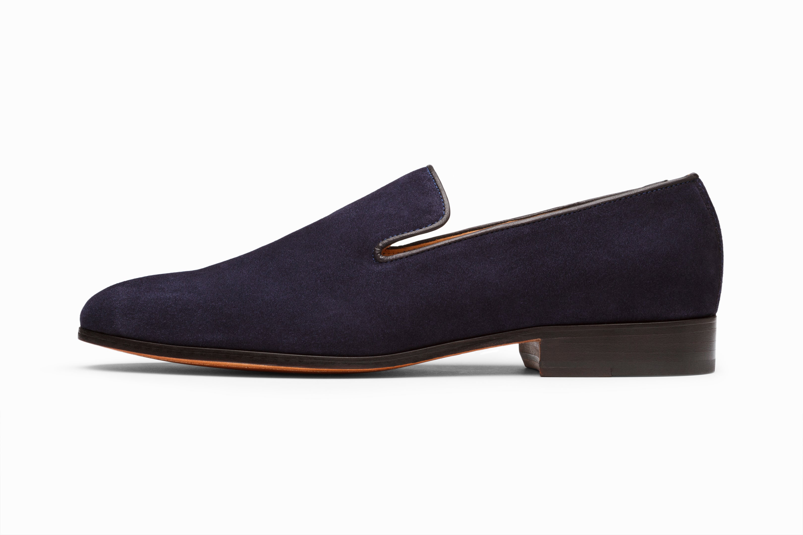 NEW POLISHED men\'s venezia casual shoes in navy Venetian Navy Split (Men) main image 4
