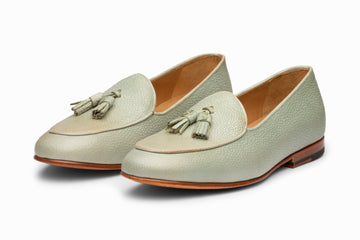 Belgian Tassel Loafers - Pistachio (US 7 Only)