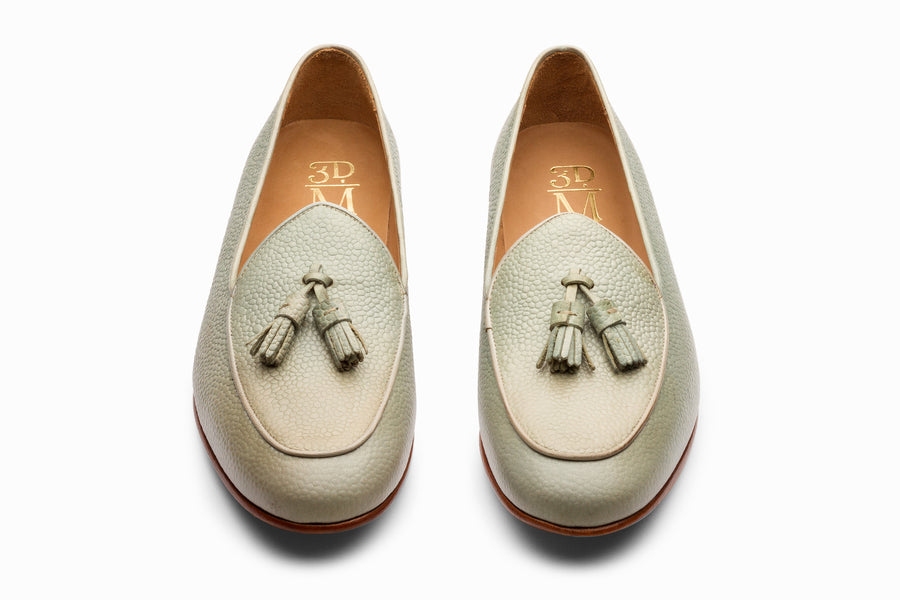 Belgian Tassel Loafers - Pistachio (US 7 Only)