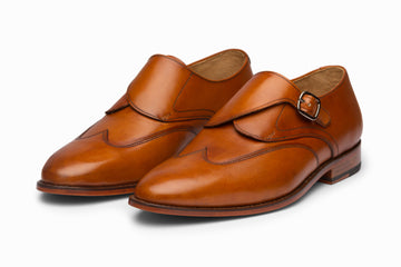 Wingtip Single Monkstraps - Tan ( US 13 Only)