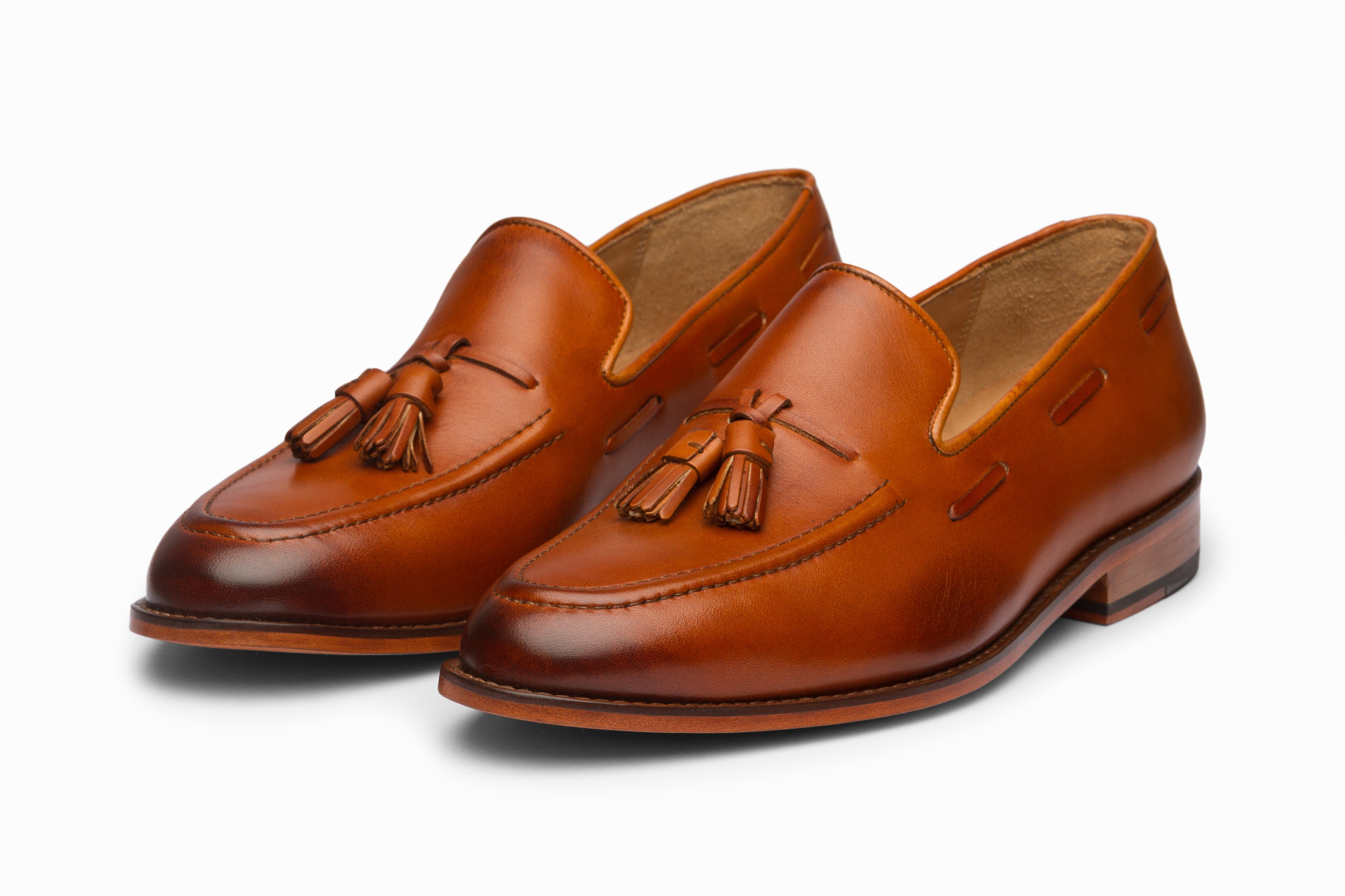brown dress shoes with tassels Men's Brown Leather Tassel Loafers: OPERA 004 Officine Creative