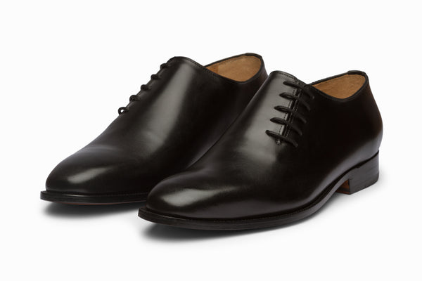 Buy Wholecut Oxford with side lacing - Black colour shoe for men online ...