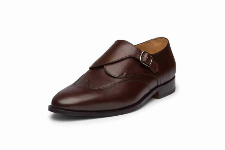 Wingtip Single Monkstraps - Dark Brown (US 8 Only)