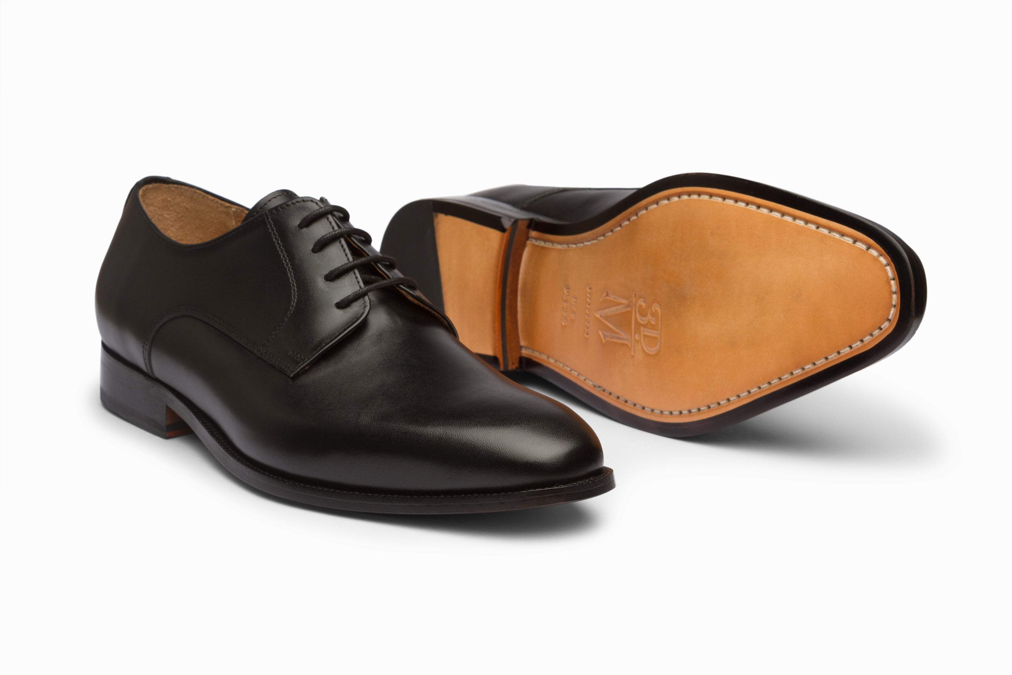 Plain Derby Black | Handcrafted Full-Grain Leather | 3DM – 3DM