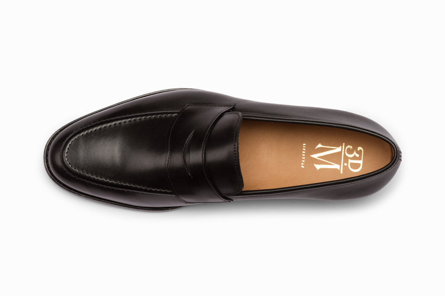 The Penny Loafer - Black Suede, Crafted by Hand